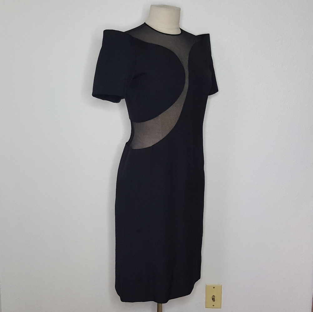 Jacqueline de Ribes Vintage Black Silk Dress